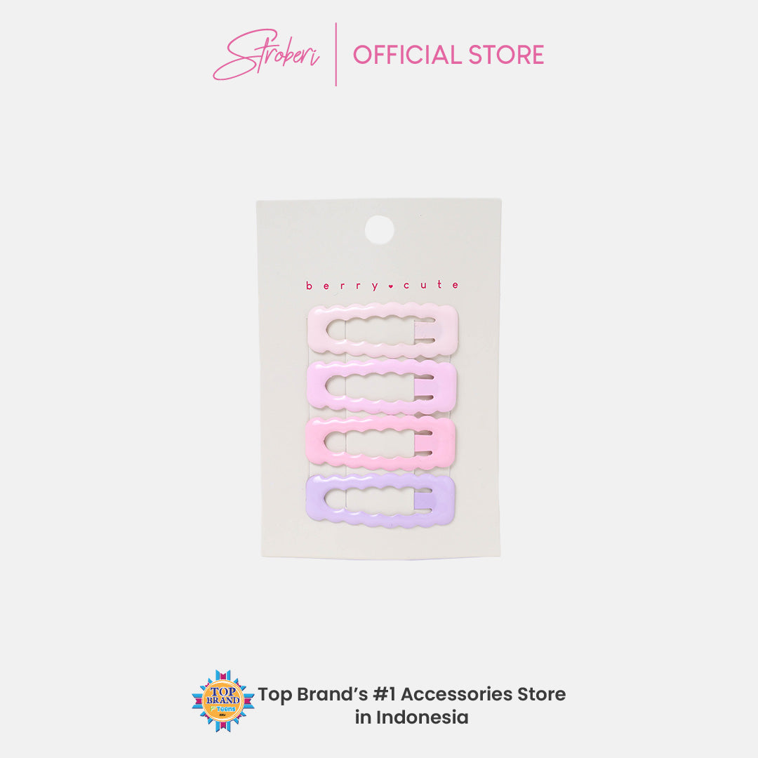 Stroberi Mini Hole Pastel Set Hair Clip