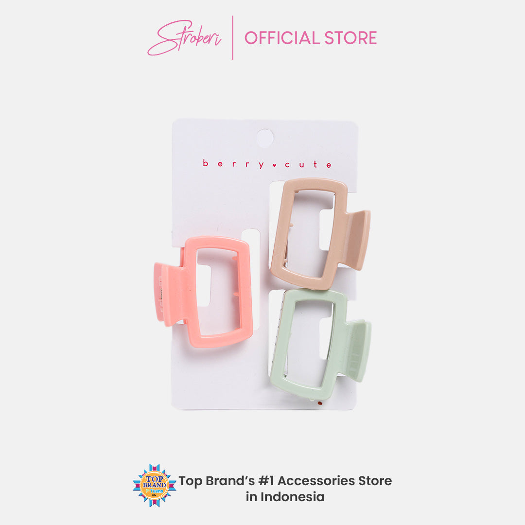 Stroberi Pastel & Gradation Hair Clip Set