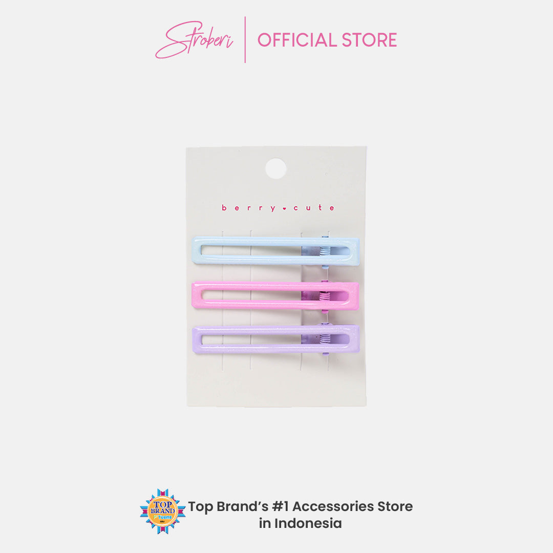 Stroberi Hole Pastel Set Hair Clip