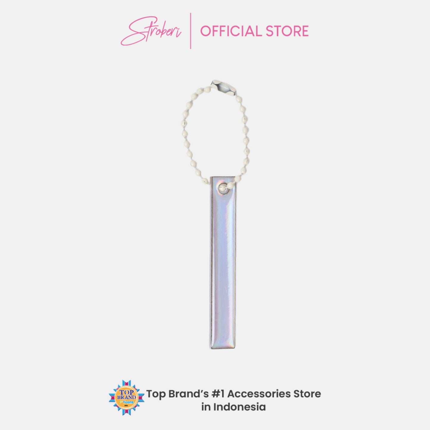 Stroberi Large Holo Alphabet Keychain