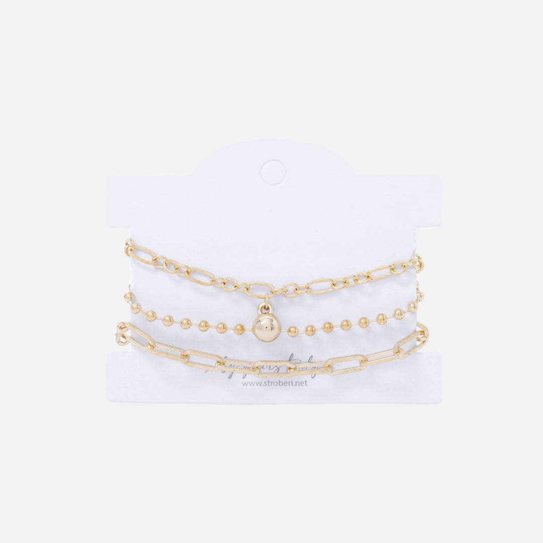 Stroberi Chain Bracelet Set