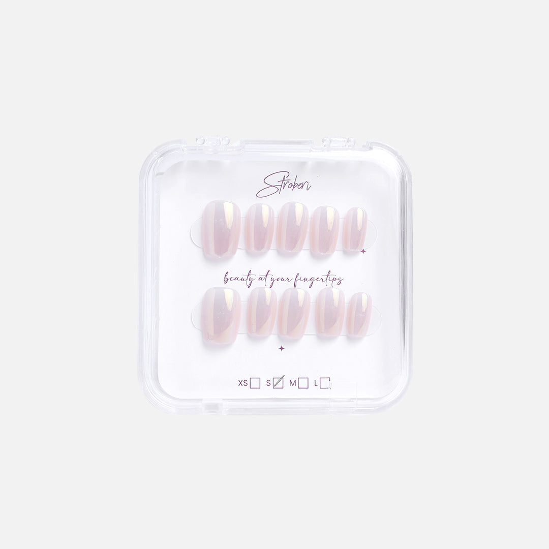 Stroberi Mix Pattern Faux Nail