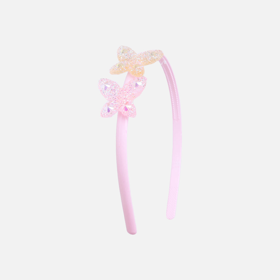 Stroberi Flower & Butterfly Clay Series Headband