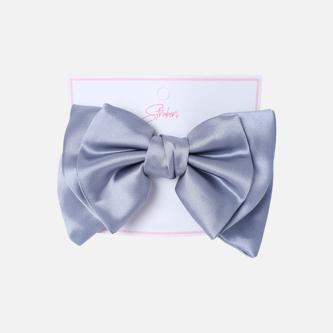 Stroberi Bow Satin Barrette Hair Clip