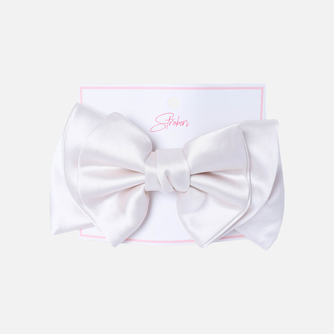 Stroberi Bow Satin Barrette Hair Clip