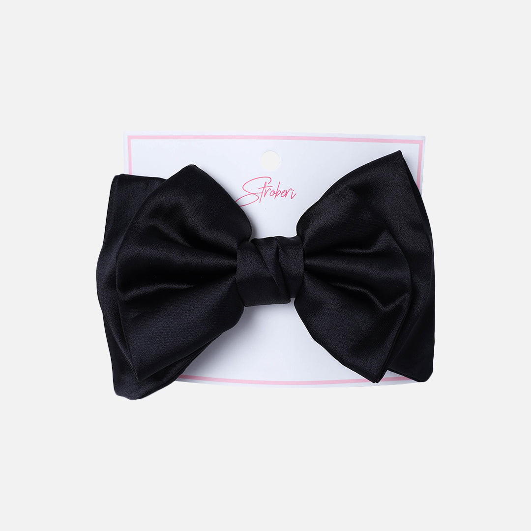 Stroberi Bow Satin Barrette Hair Clip