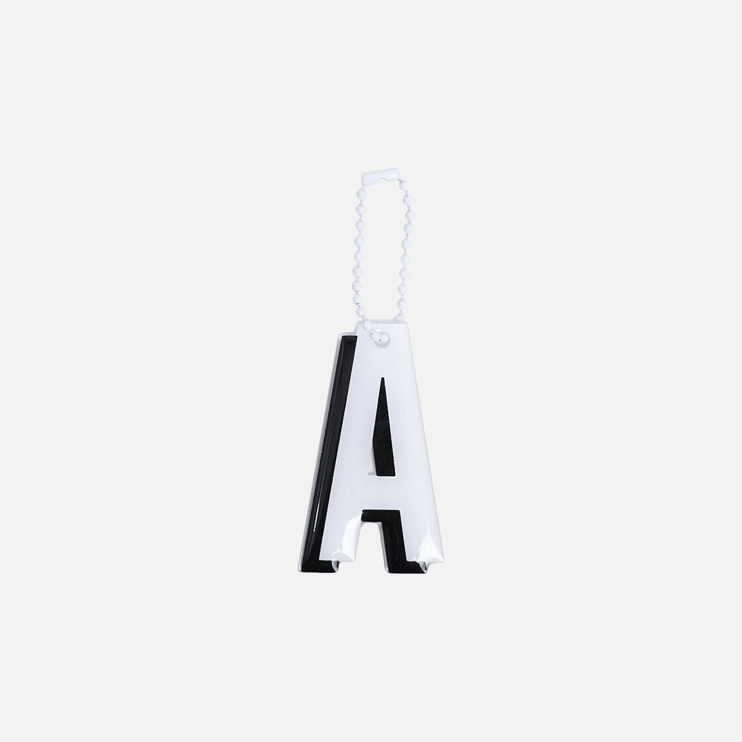 Stroberi Large Black & White Alphabet Keychain