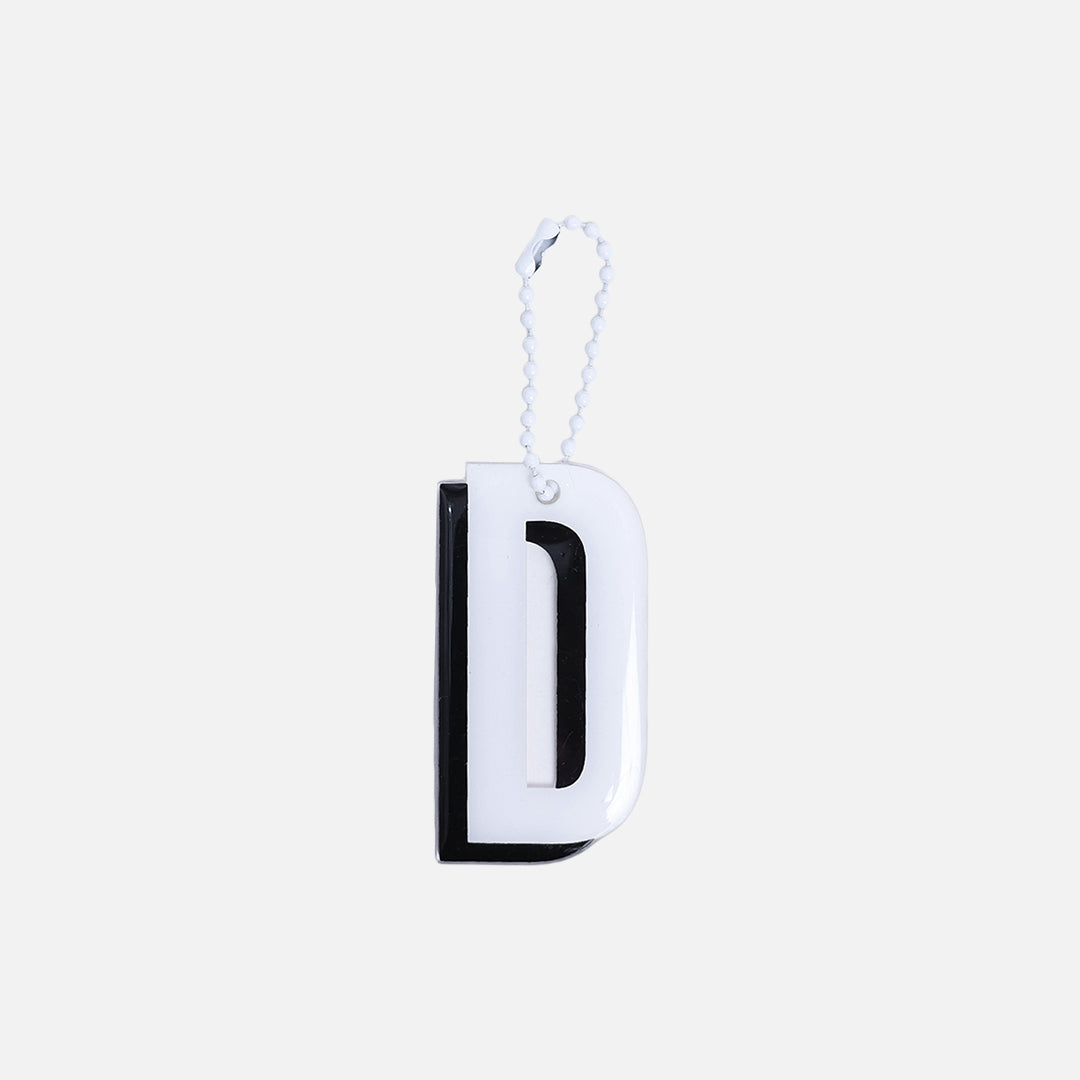 Stroberi Large Black & White Alphabet Keychain