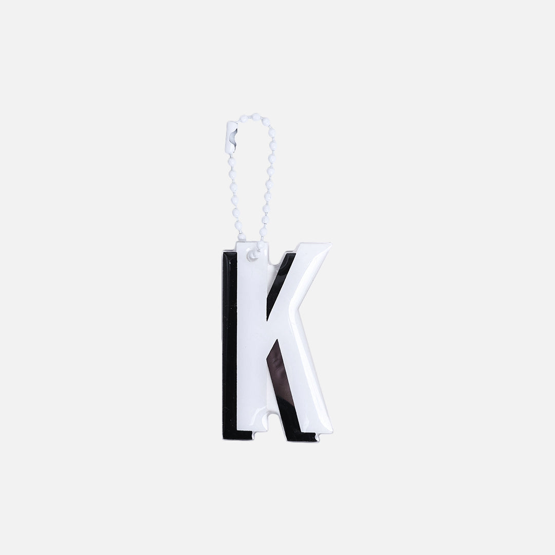 Stroberi Large Black & White Alphabet Keychain