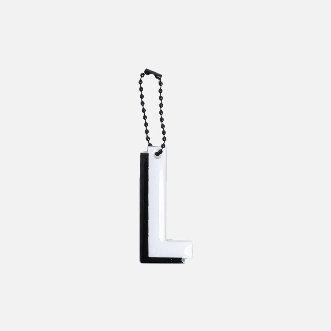 Stroberi Large Black & White Alphabet Keychain
