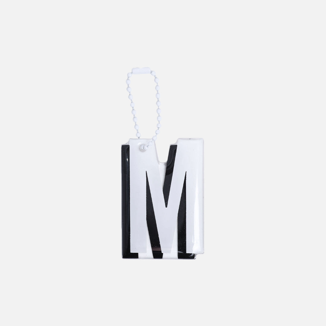 Stroberi Large Black & White Alphabet Keychain