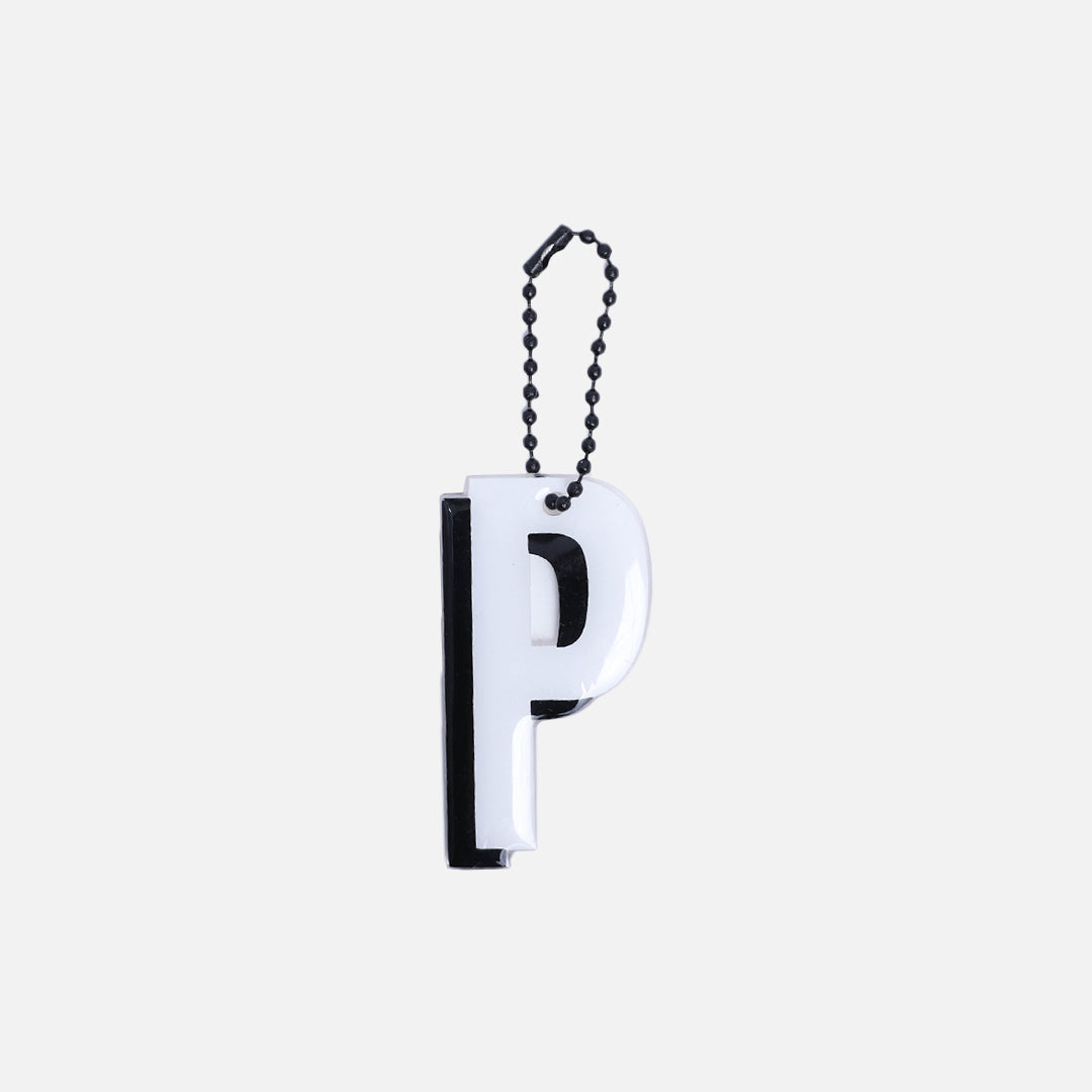 Stroberi Large Black & White Alphabet Keychain