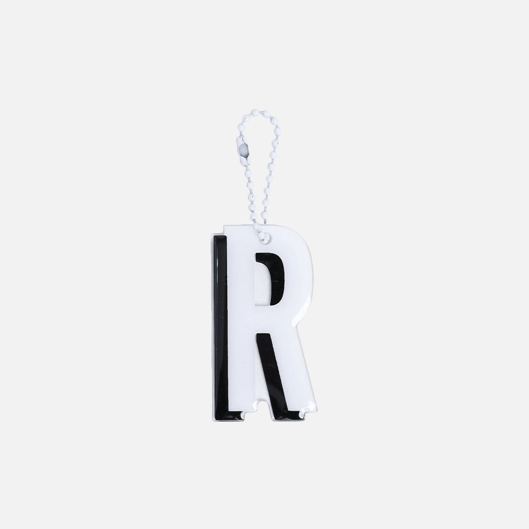 Stroberi Large Black & White Alphabet Keychain