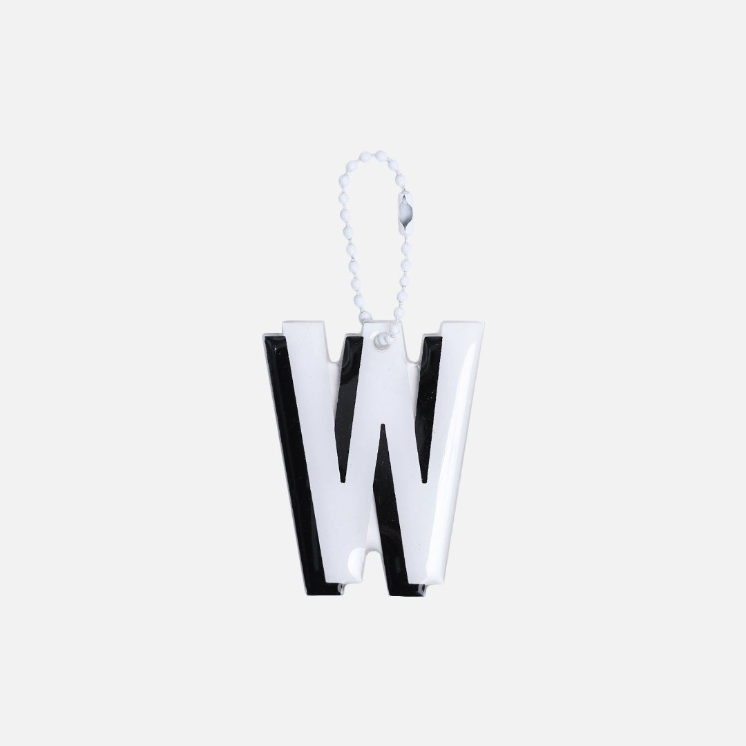 Stroberi Large Black & White Alphabet Keychain