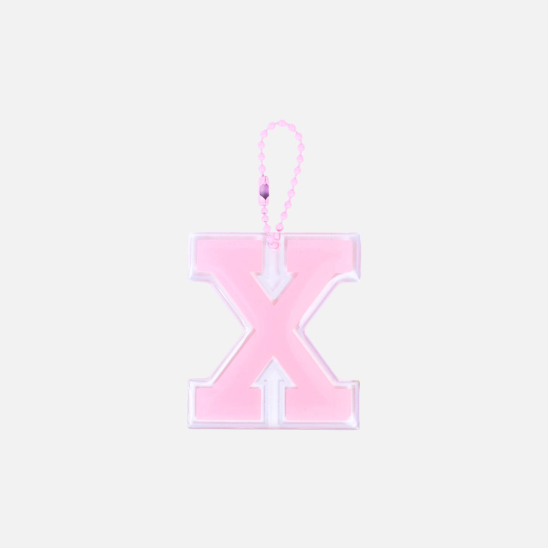 Stroberi Large List Silver Alphabet Keychain