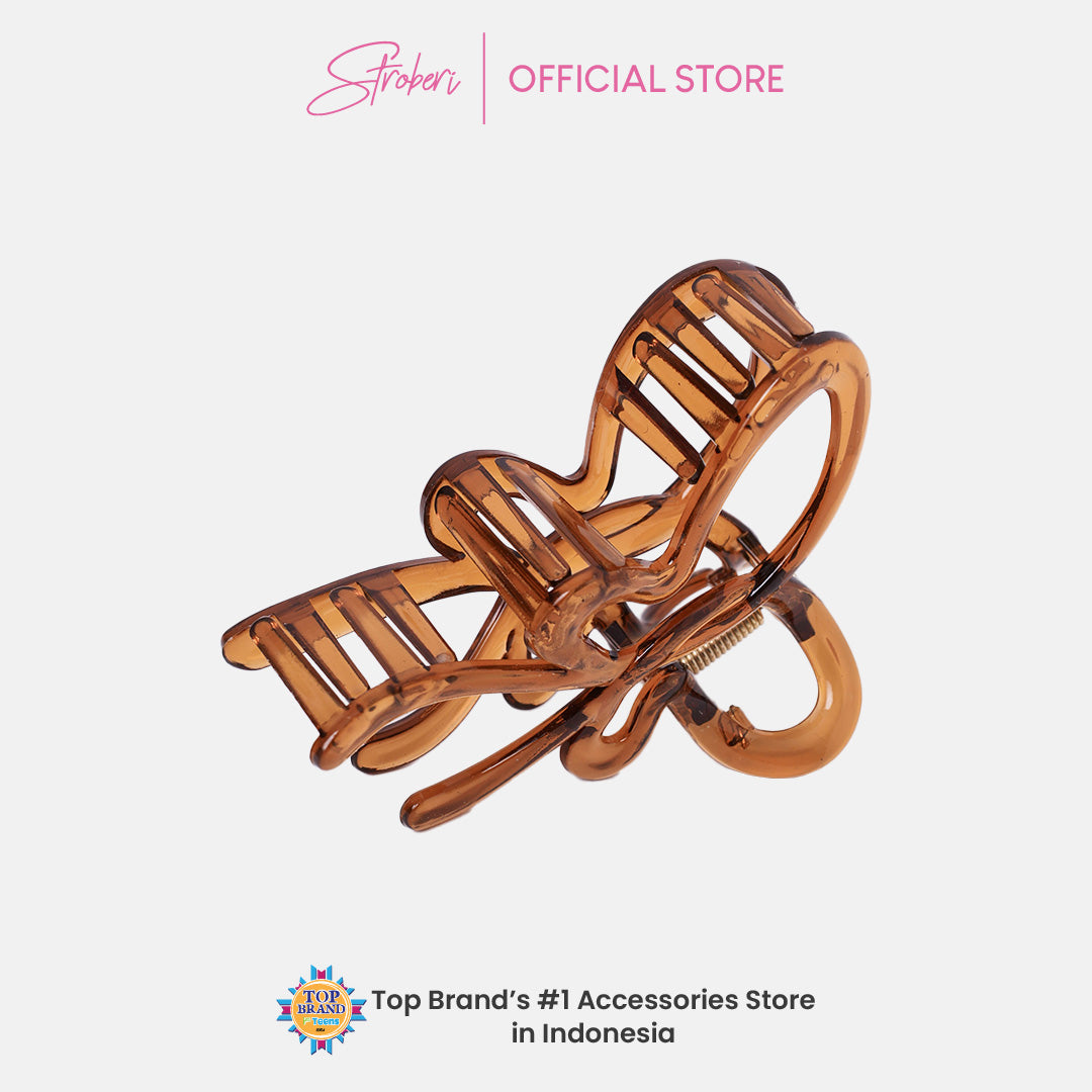 Stroberi Hole Knot Butterfly Hair Clip