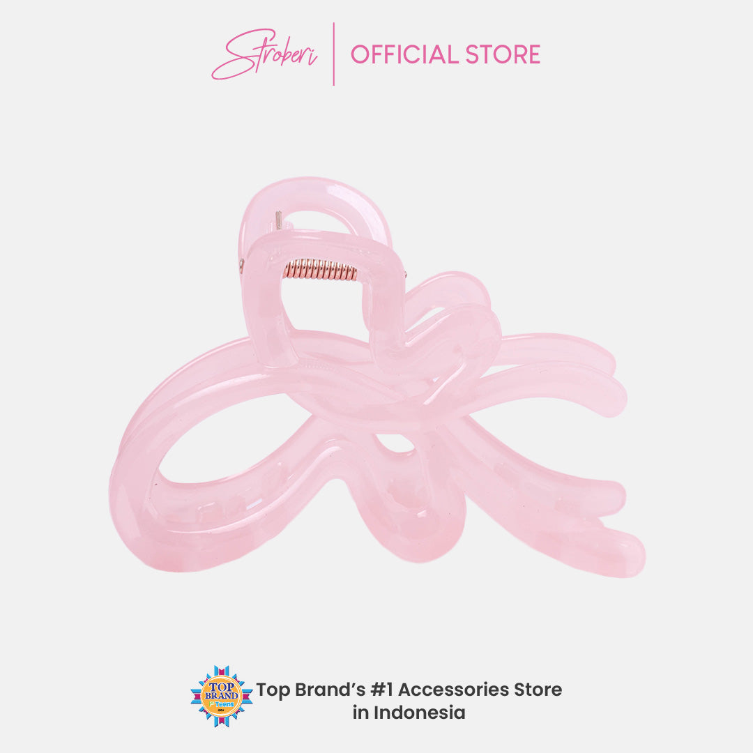 Stroberi Hole Knot Butterfly Hair Clip