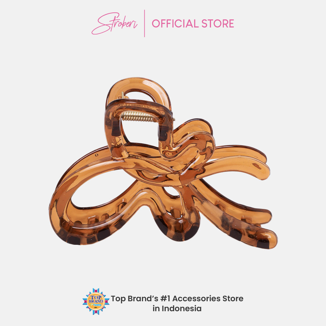 Stroberi Hole Knot Butterfly Hair Clip
