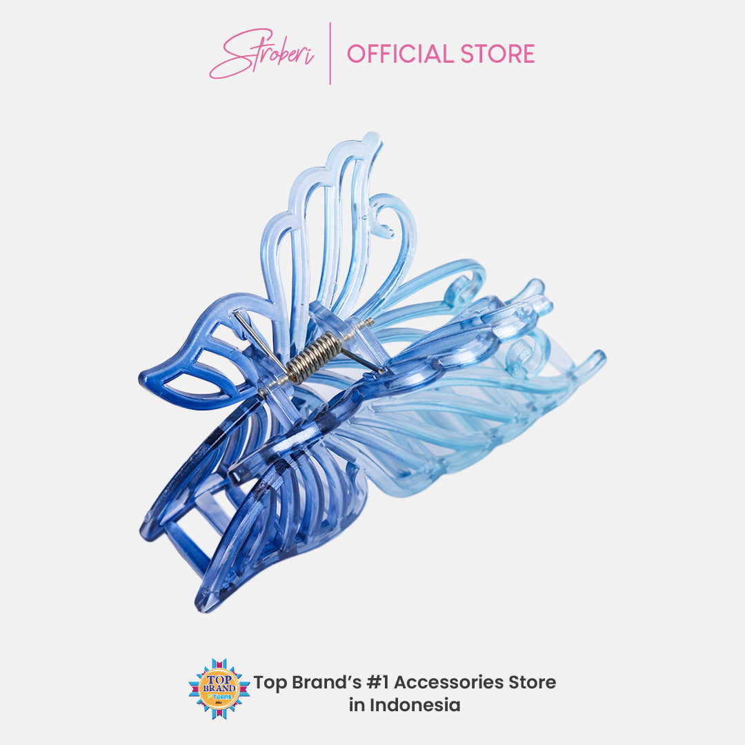 Stroberi Metallic Butterfly Hair Clip