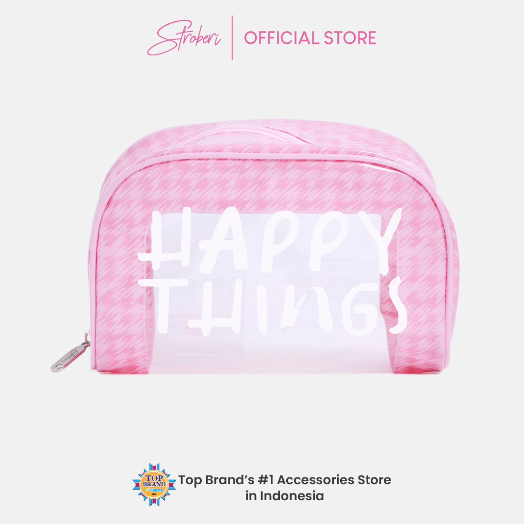 Stroberi Houndstooth Pouch Series