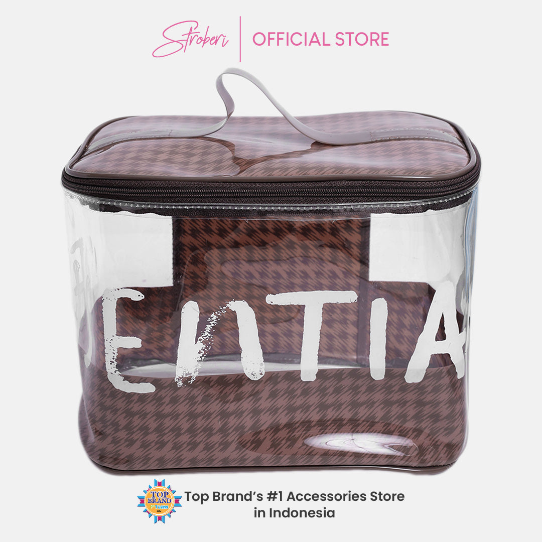 Stroberi Houndstooth Pouch Series