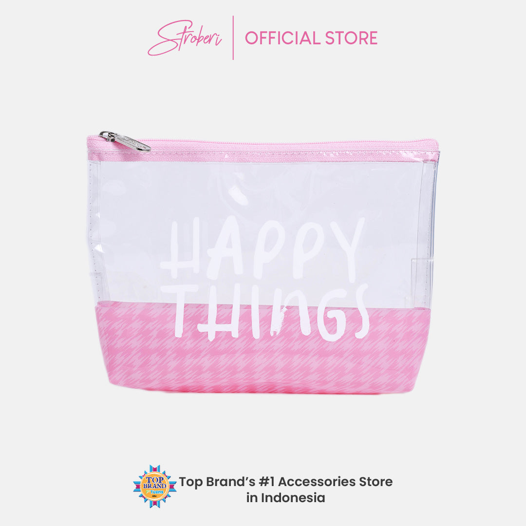 Stroberi Houndstooth Pouch Series