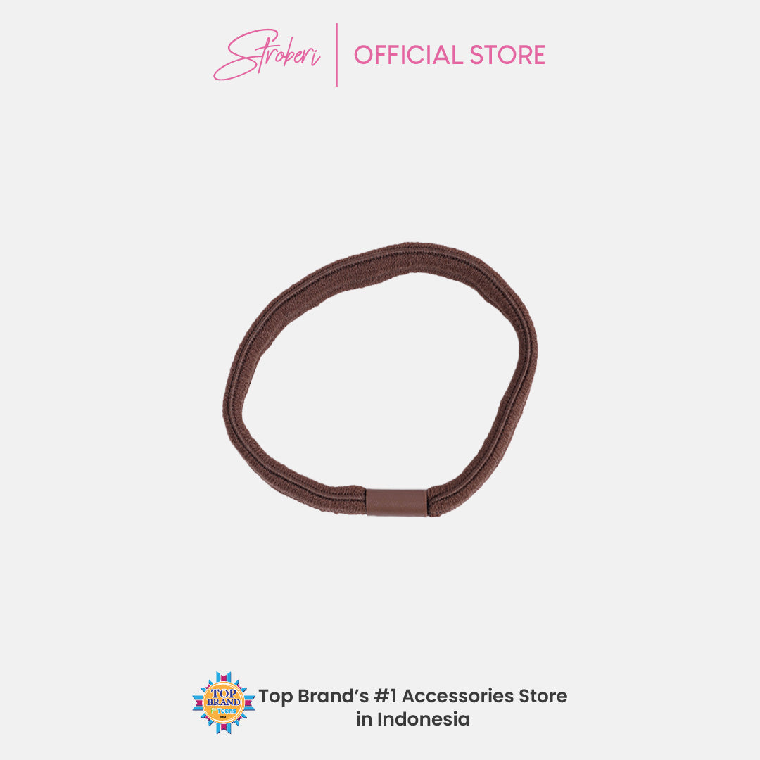 Stroberi List Simple Color Hair Tie