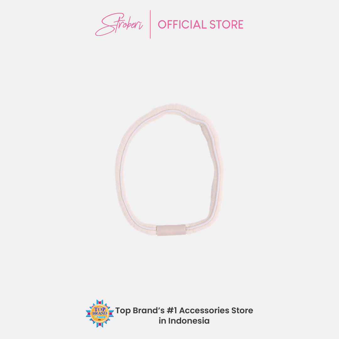 Stroberi List Simple Color Hair Tie