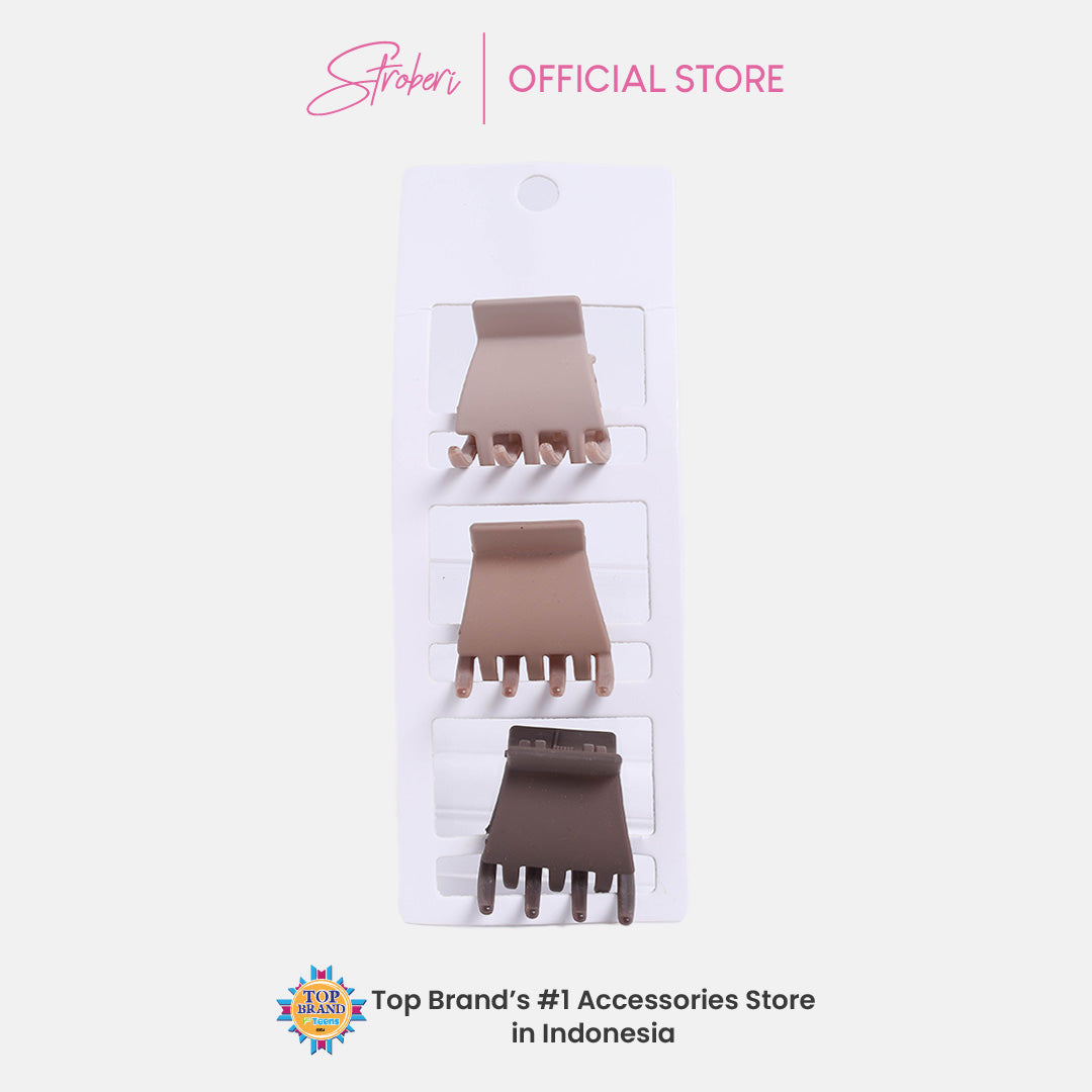 Stroberi Doff Hole Hair Clip Set
