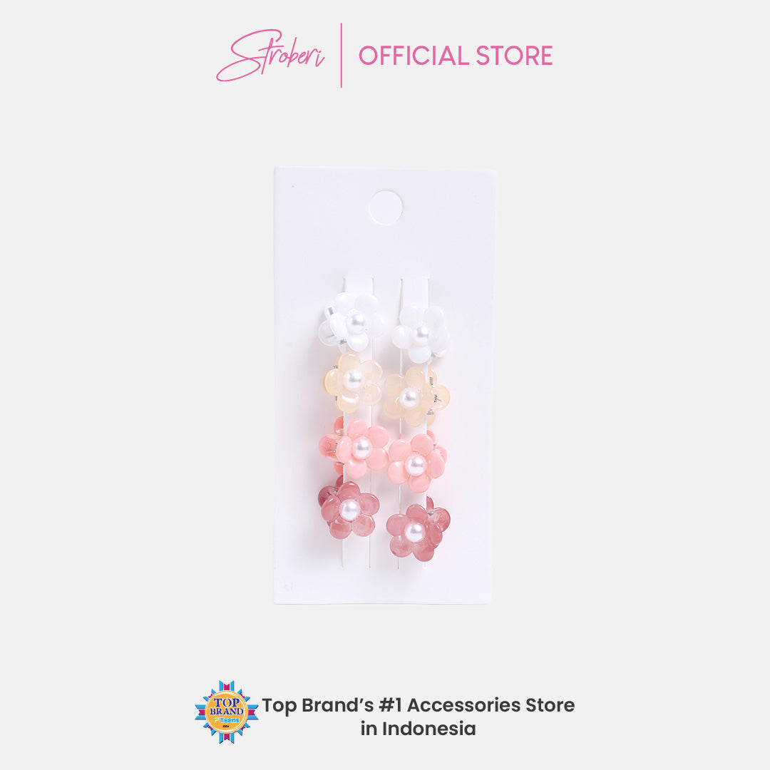 Stroberi Mini Floral Hair Clip Set
