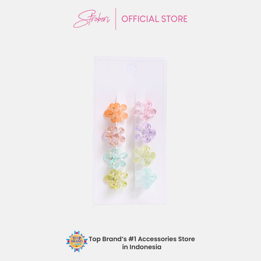 Stroberi Mini Floral Hair Clip Set