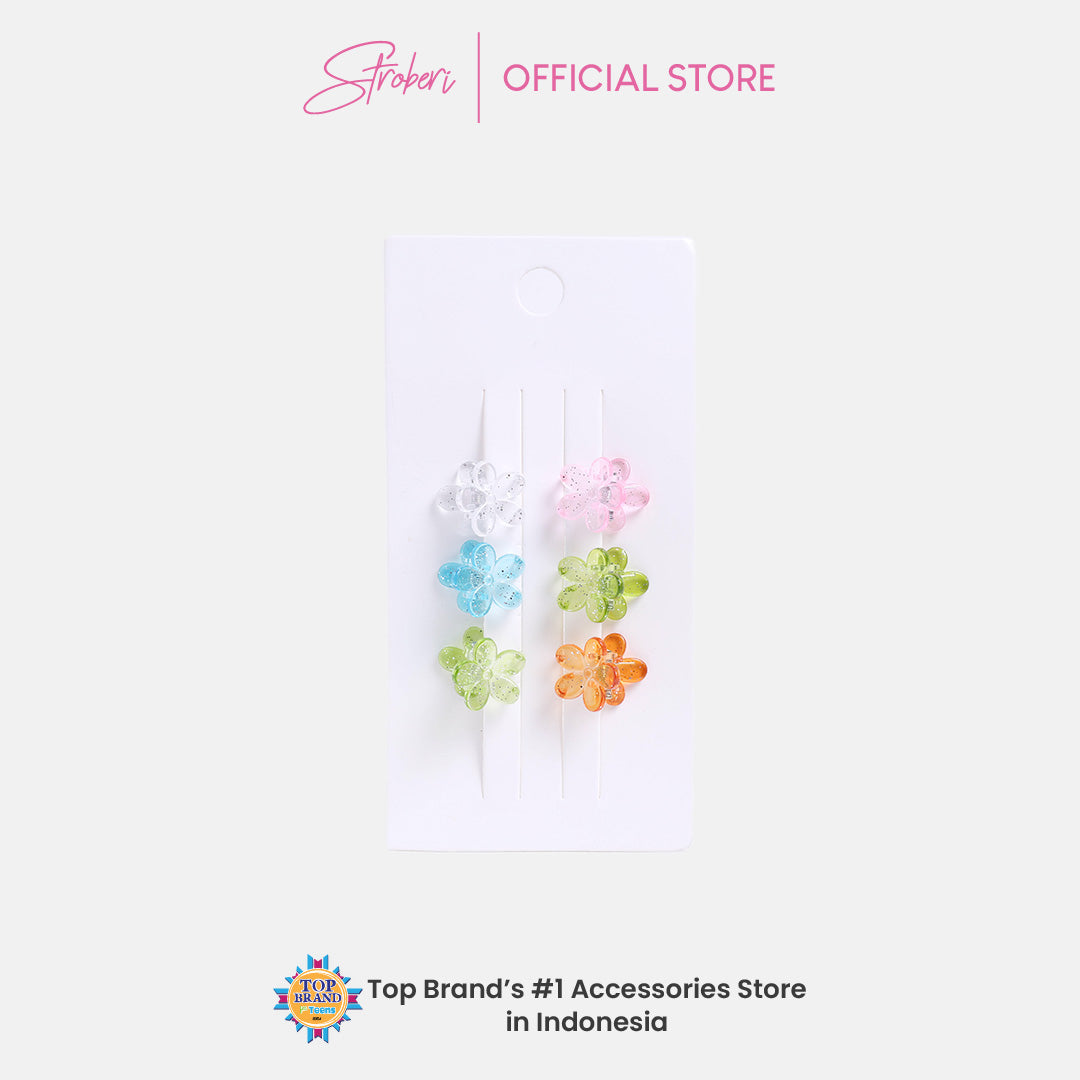 Stroberi Mini Floral Hair Clip Set