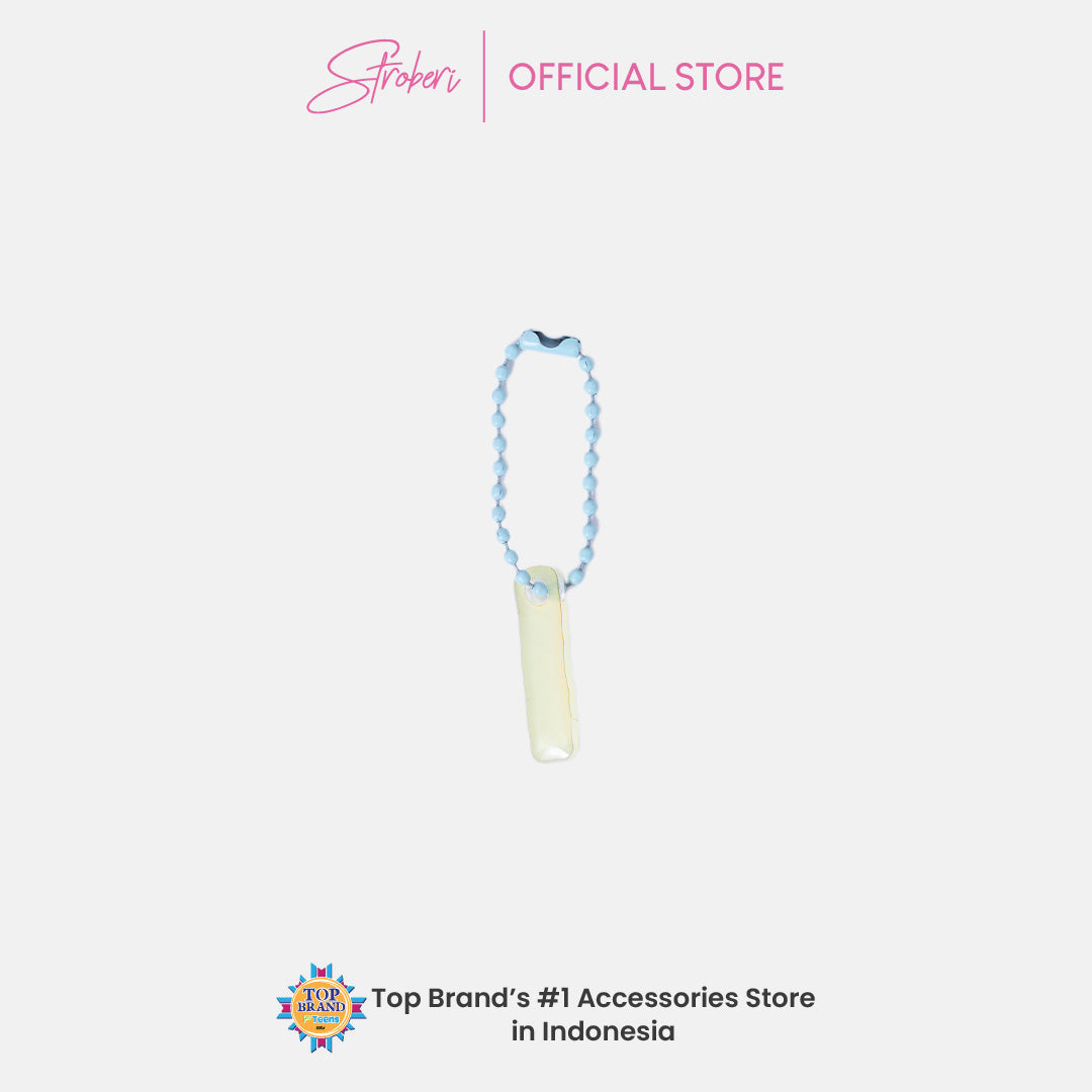 Stroberi Pastel Alphabet Acrylic Keychain A-J