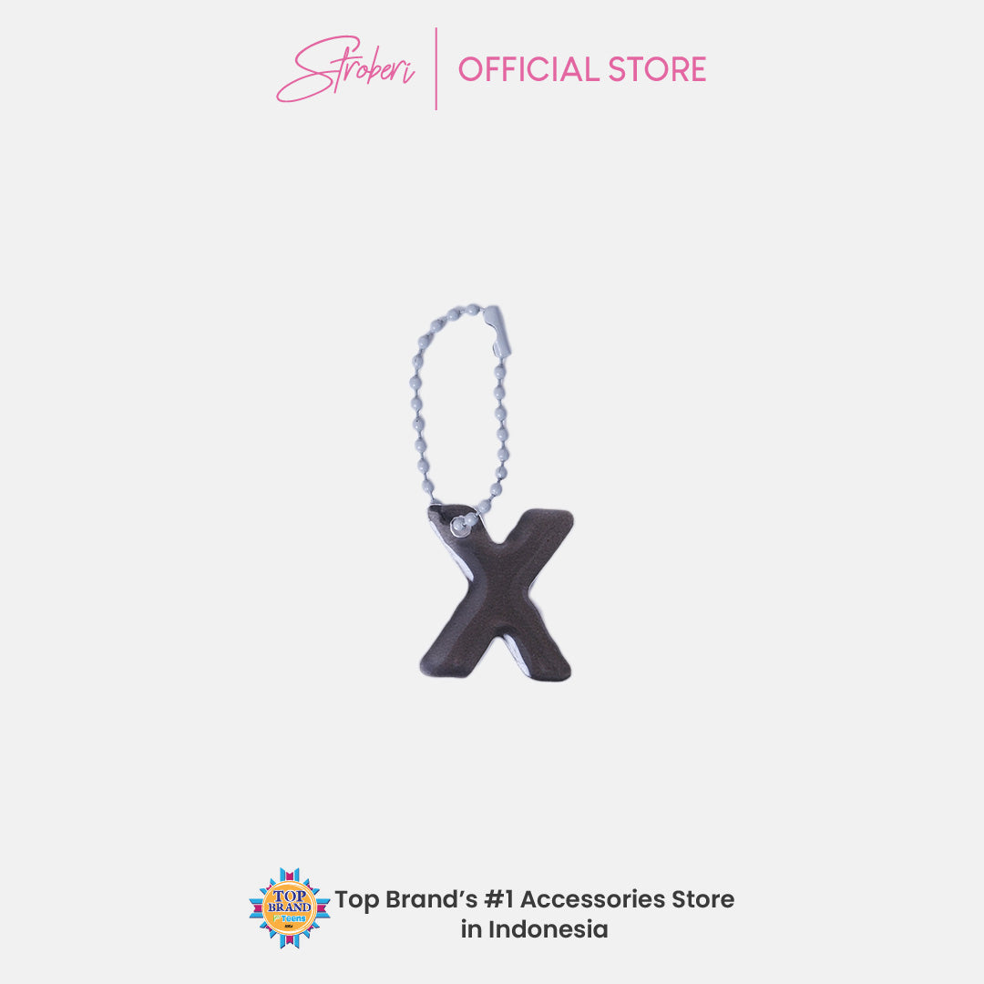 Stroberi Pastel Alphabet Acrylic Keychain V-Z