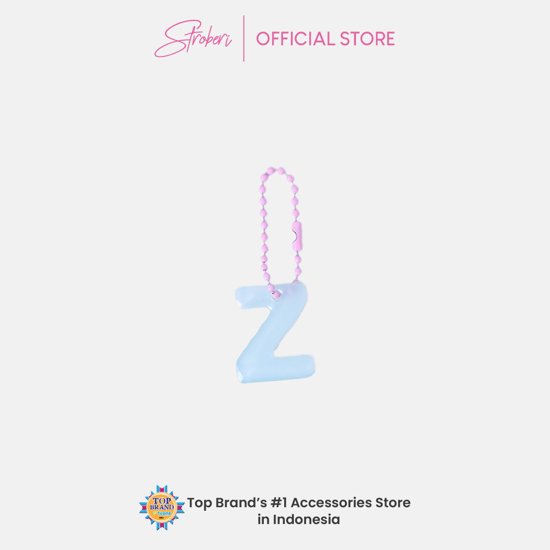 Stroberi Pastel Alphabet Acrylic Keychain V-Z