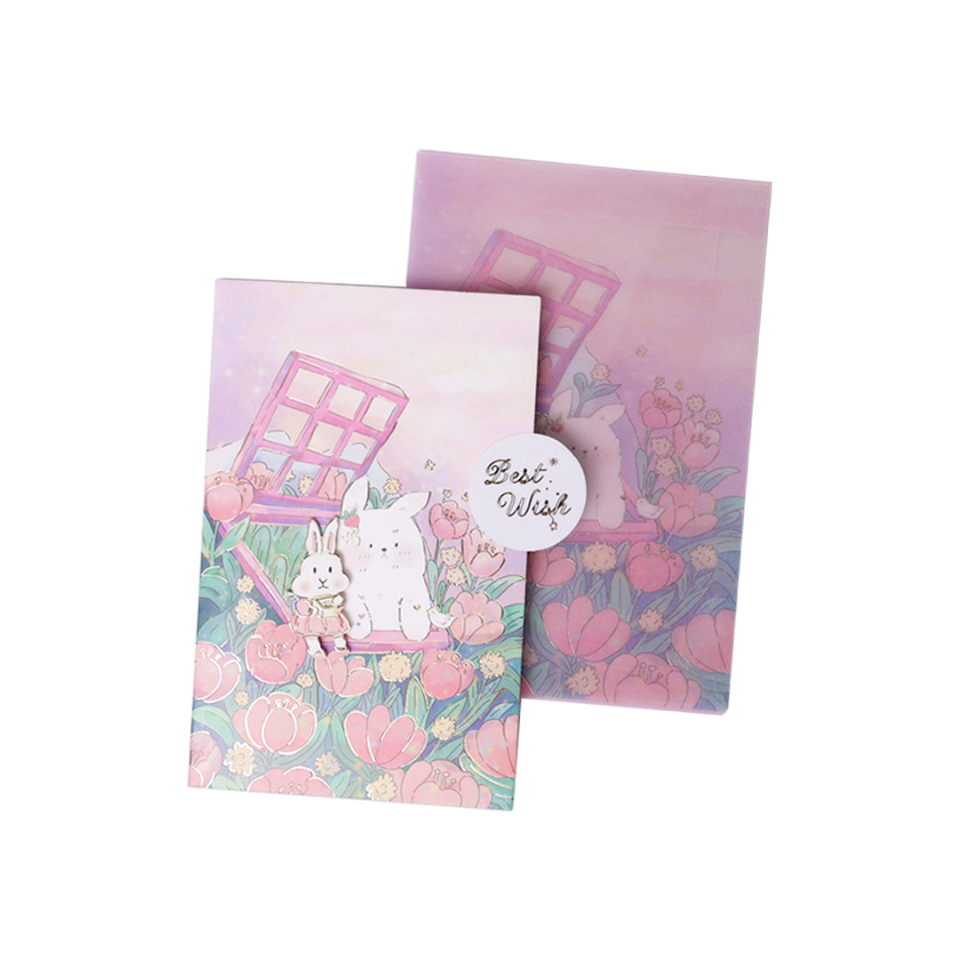 Stroberi Greeting Card 3D Bunny