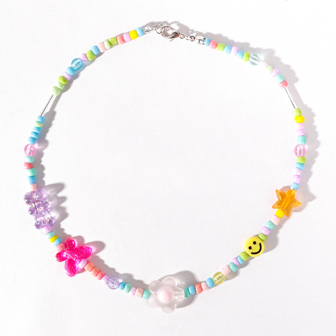 Stroberi Beads Colorful Necklace -2