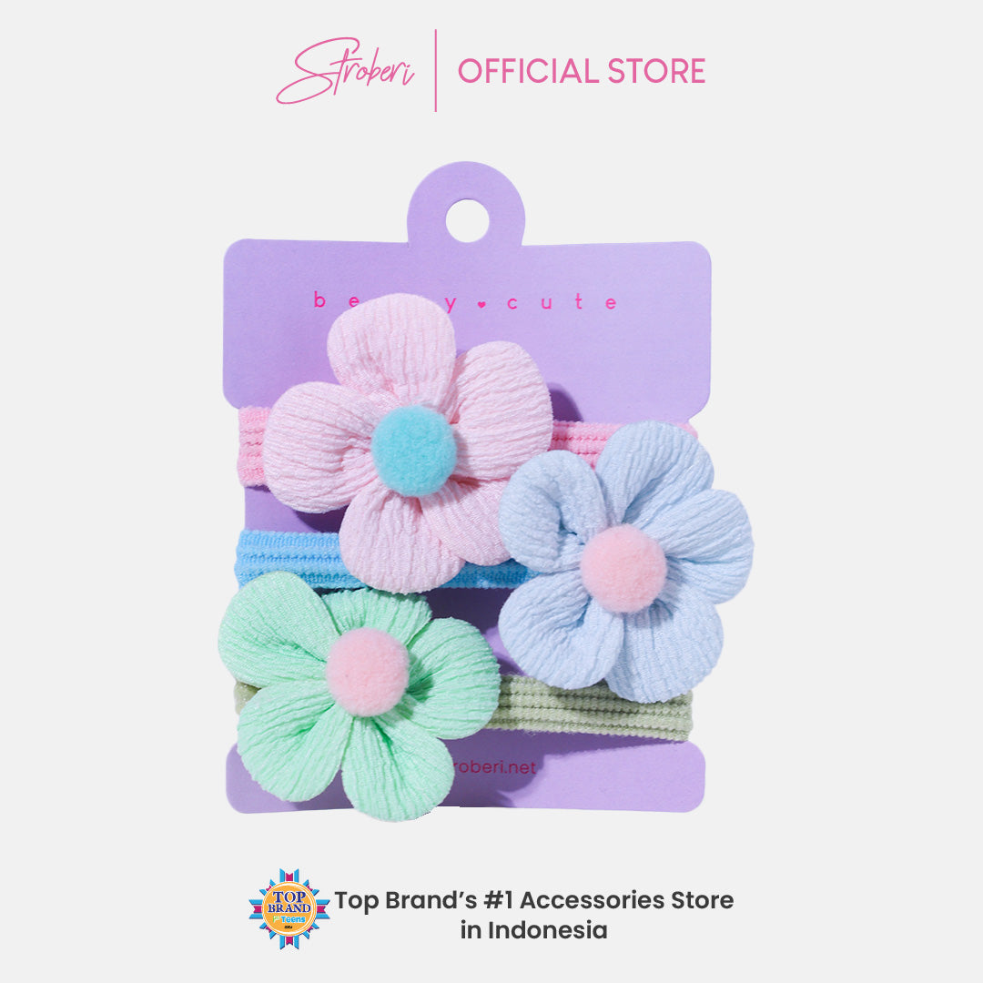 Stroberi Color Motif Hair Tie Set