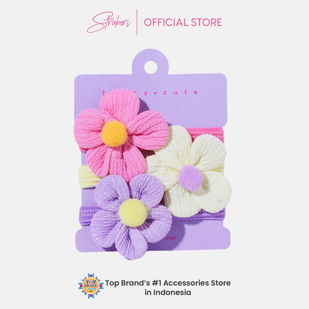 Stroberi Color Motif Hair Tie Set