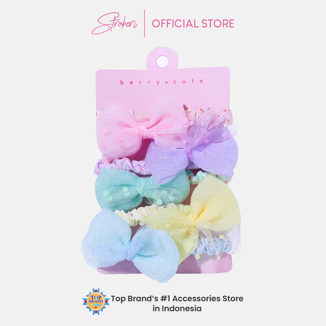 Stroberi Color Motif Hair Tie Set