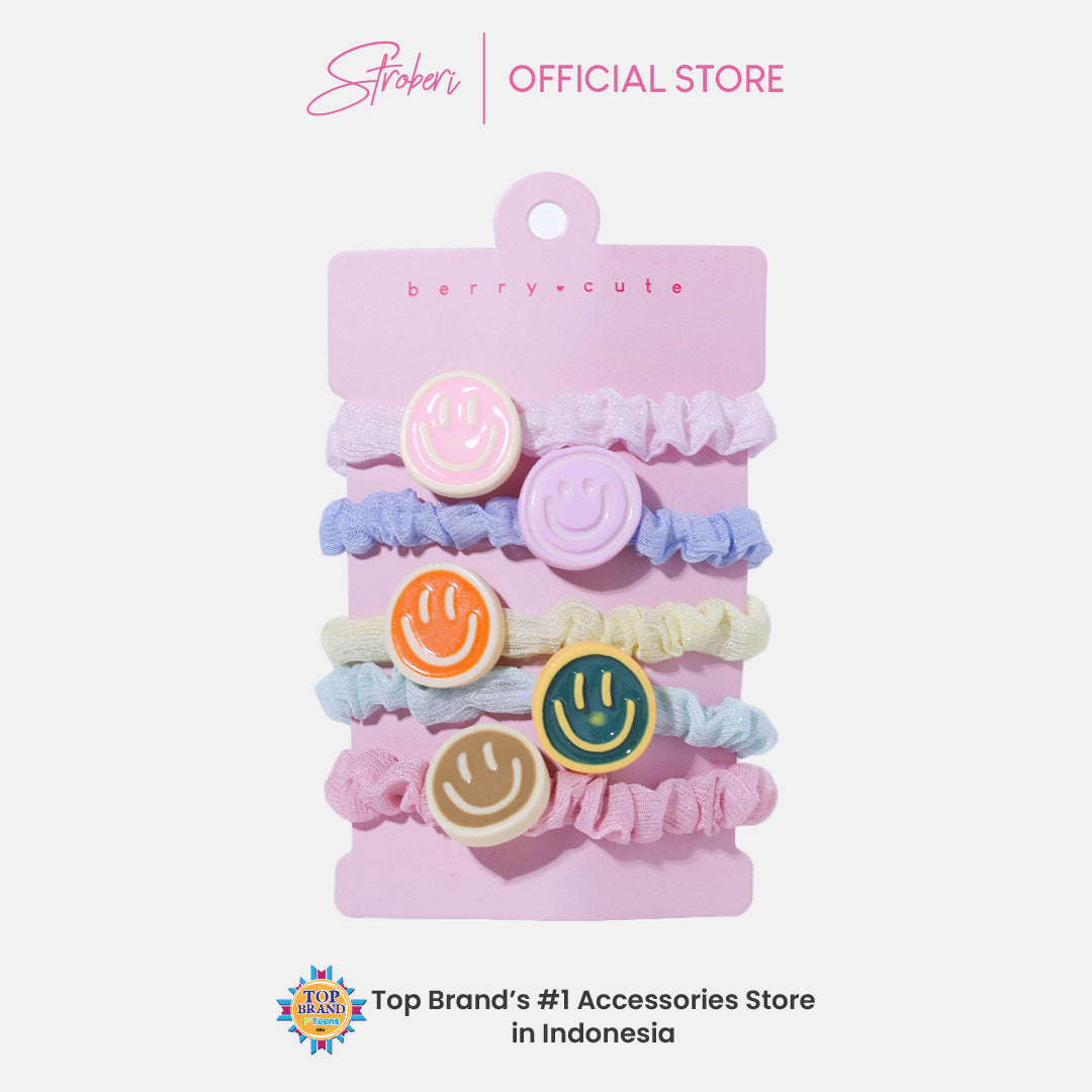 Stroberi Color Motif Hair Tie Set