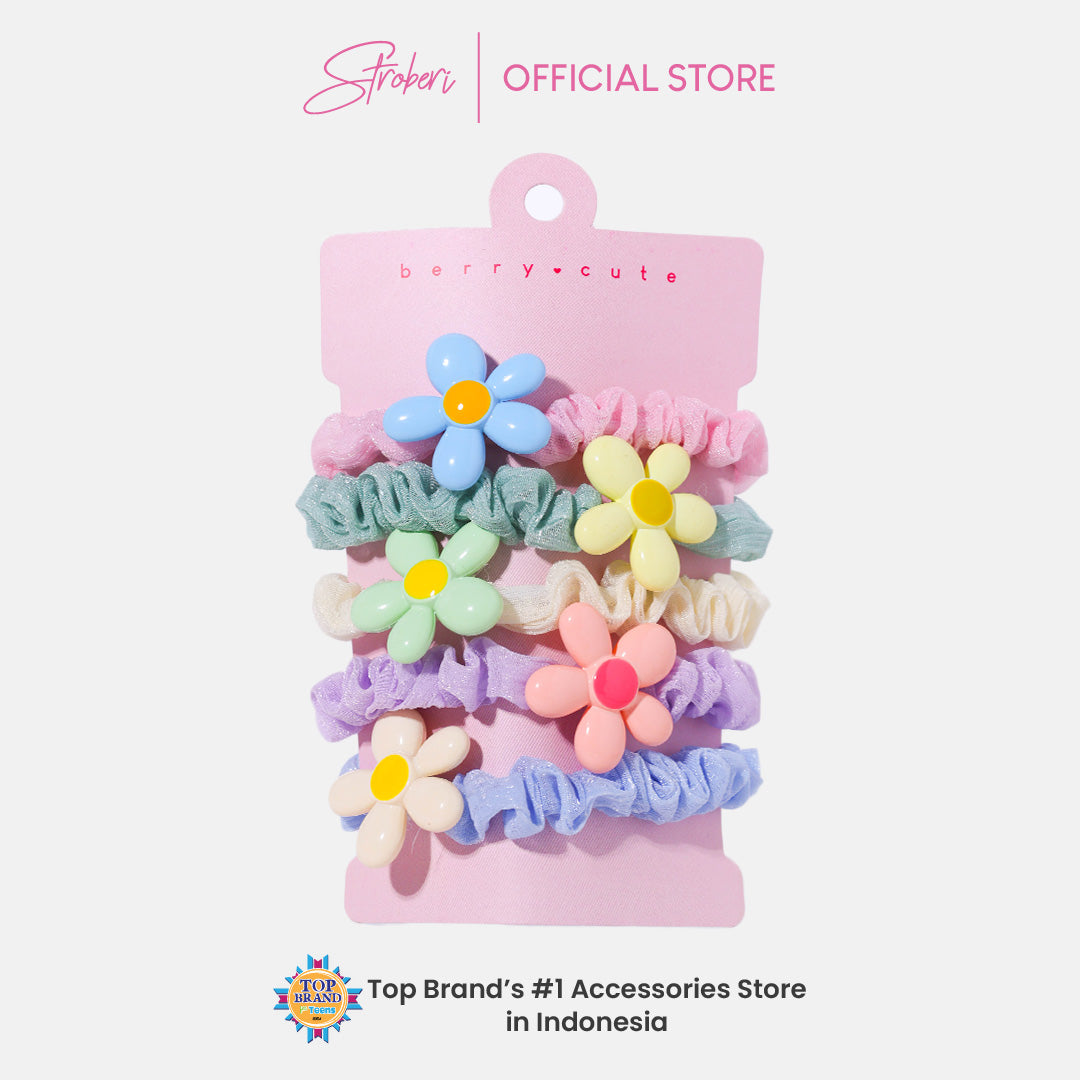 Stroberi Color Motif Hair Tie Set
