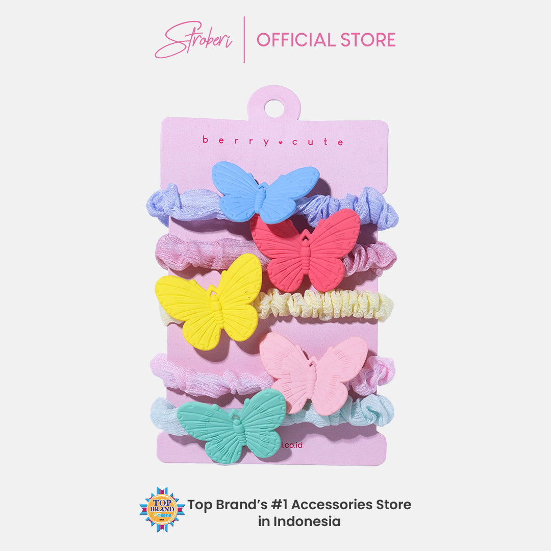 Stroberi Color Motif Hair Tie Set