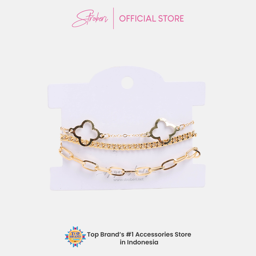 Stroberi Chain Bracelet Set