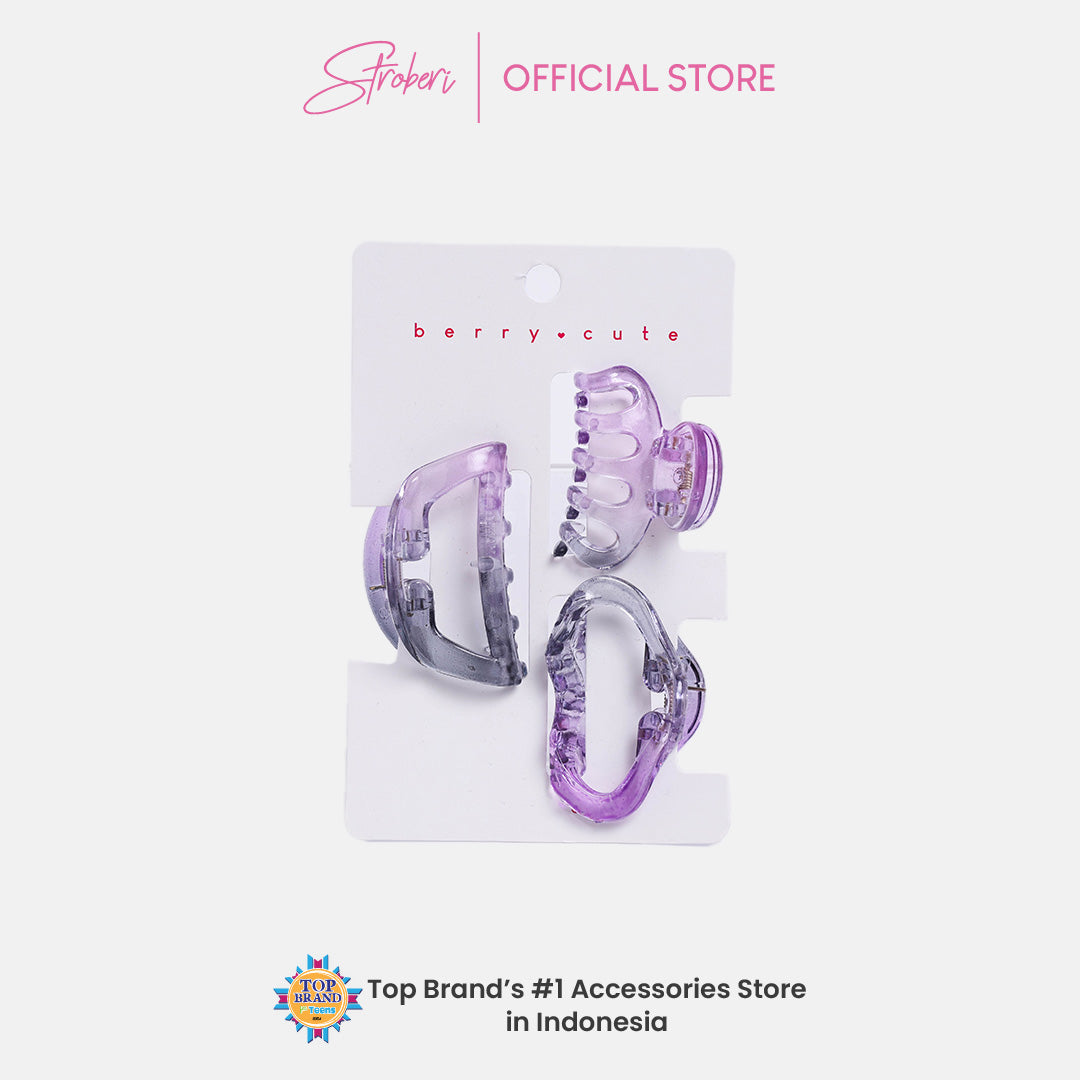 Stroberi Pastel & Gradation Hair Clip Set
