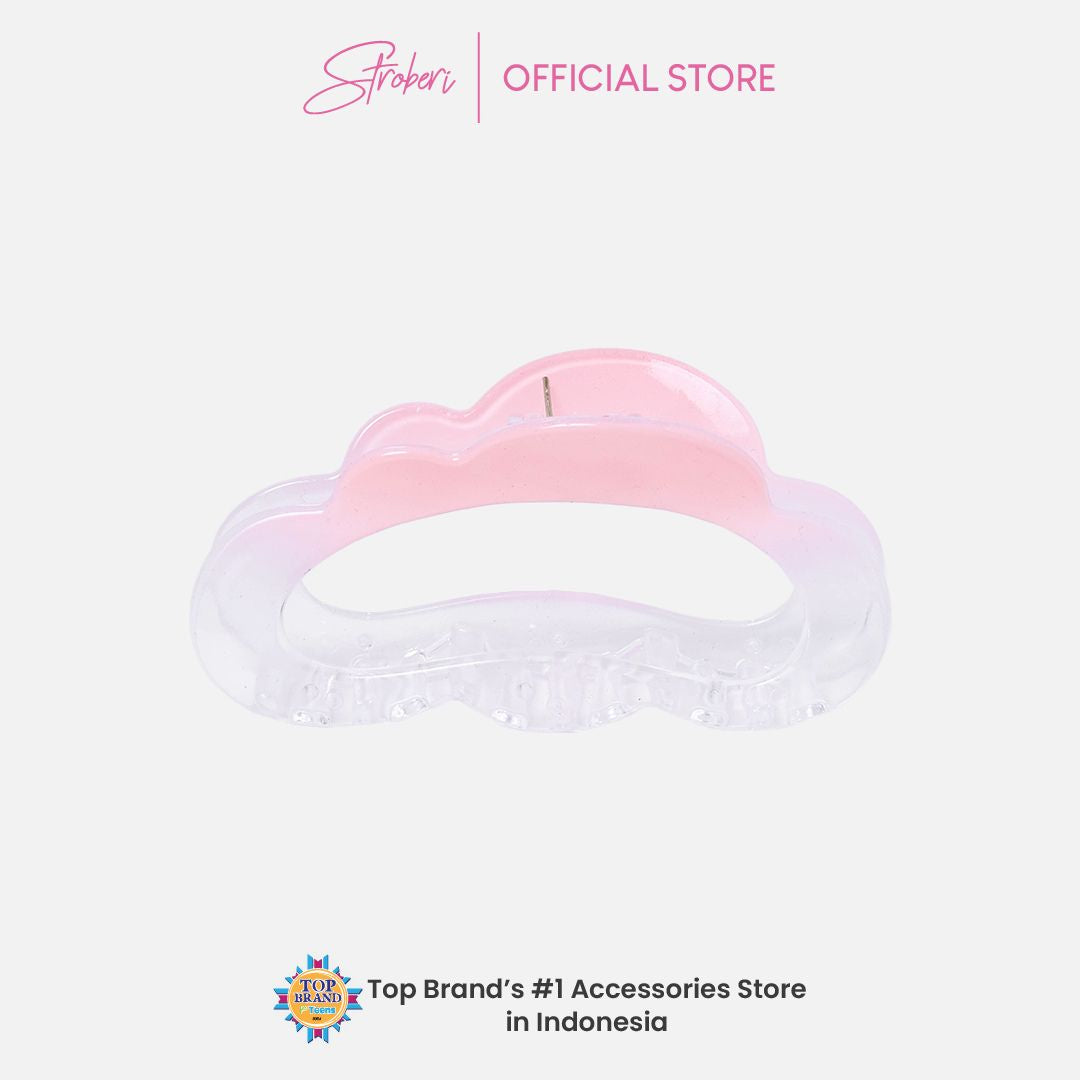 Stroberi Two Color Shape Hair Clip