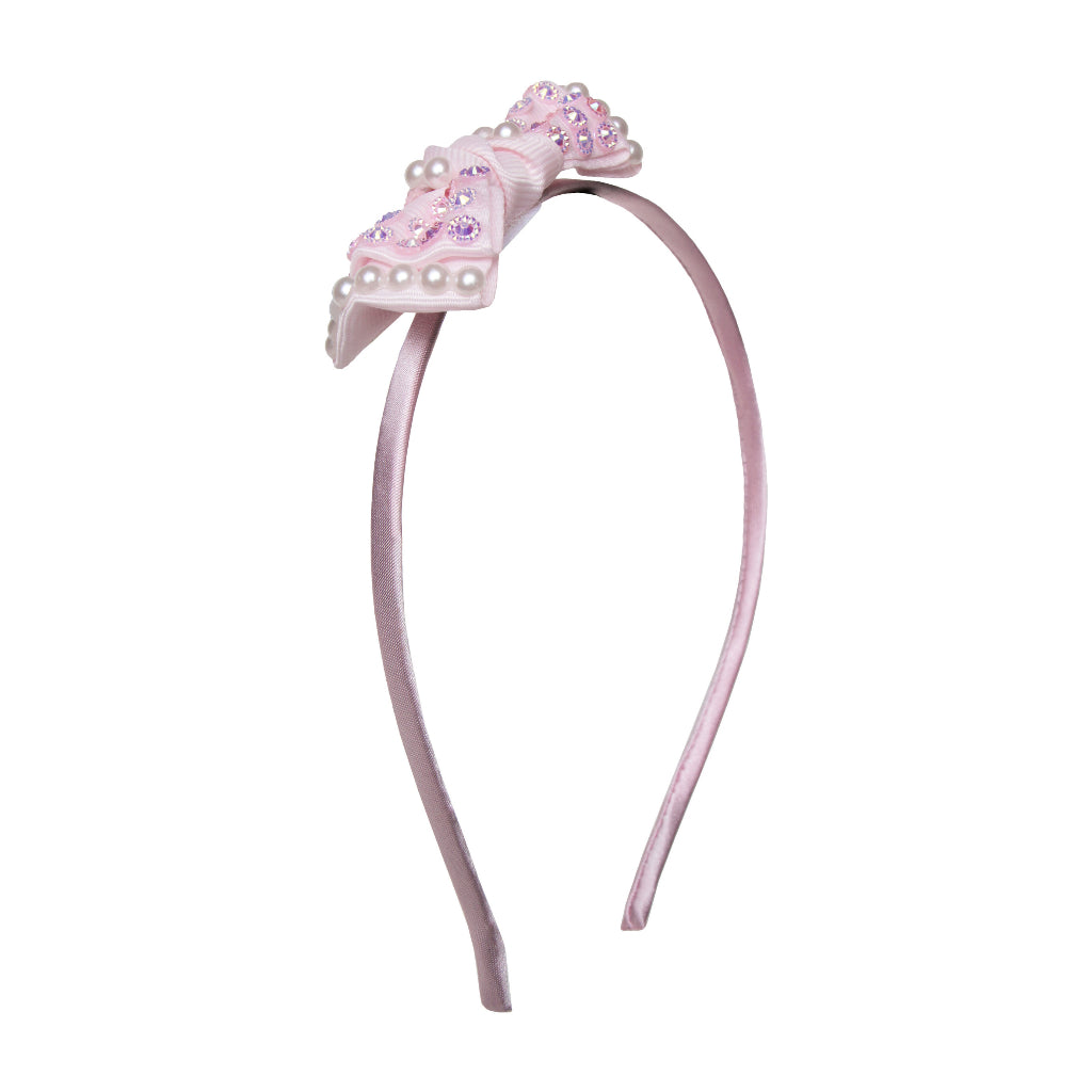 Stroberi Glitter Bow Tulle Headband