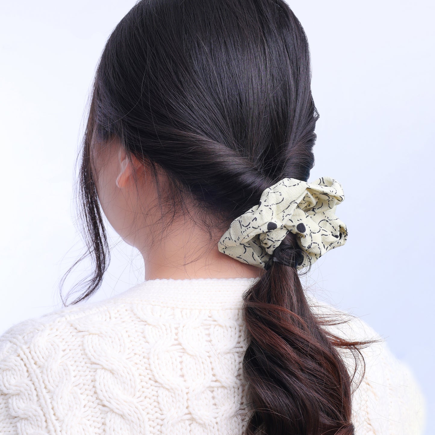 Stroberi Scrunchie Motif Flower Hair Tie