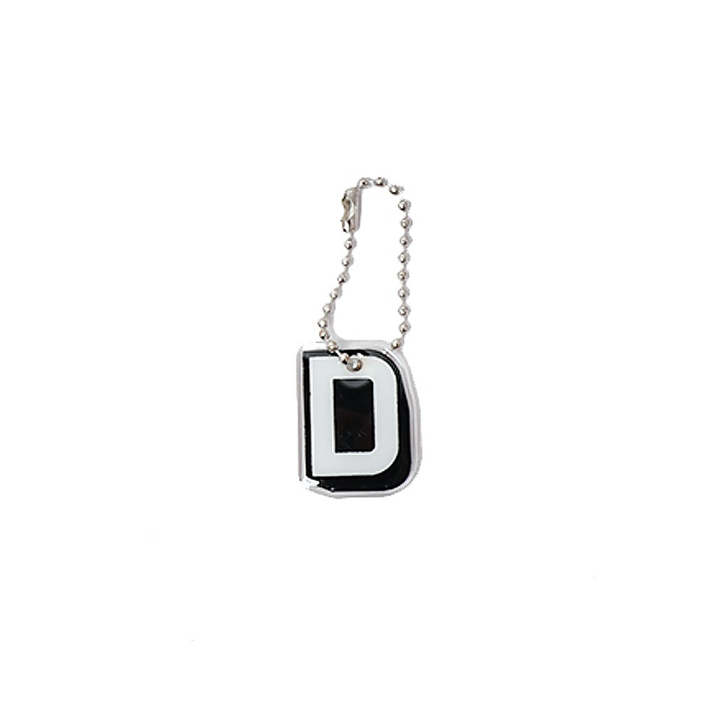 Stroberi Black & White Alphabet Keychain -1
