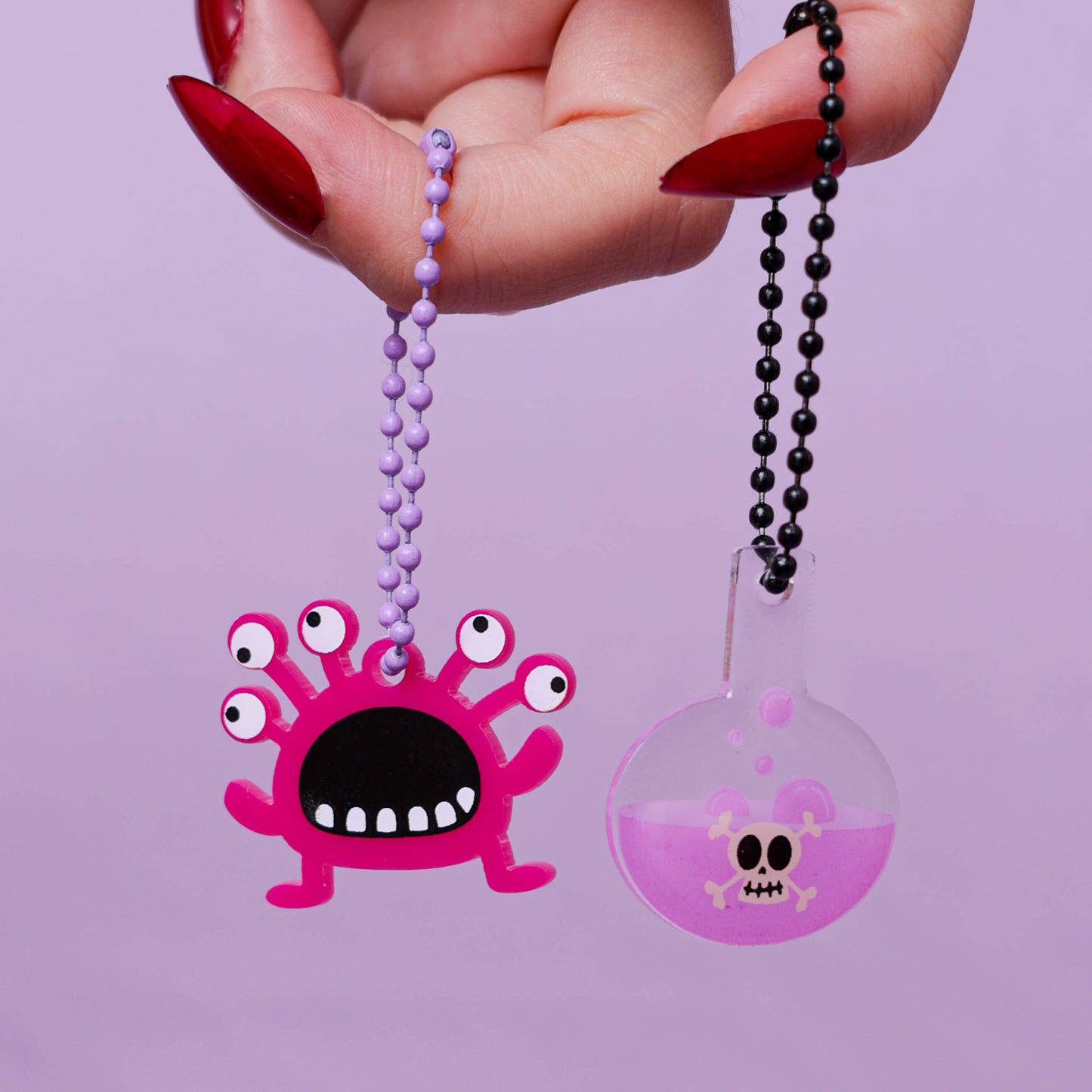 Stroberi Acrylic Monster Keychain